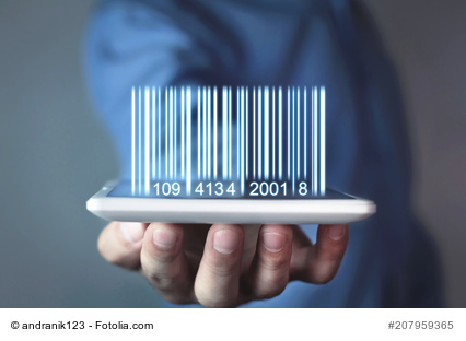 Barcode und Tablet