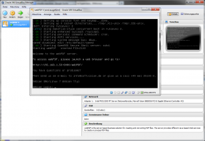 Die in Virtualbox gestartete Virtuelle Maschine von webPDF Die in Virtualbox gestartete Virtuelle Maschine von webPDF