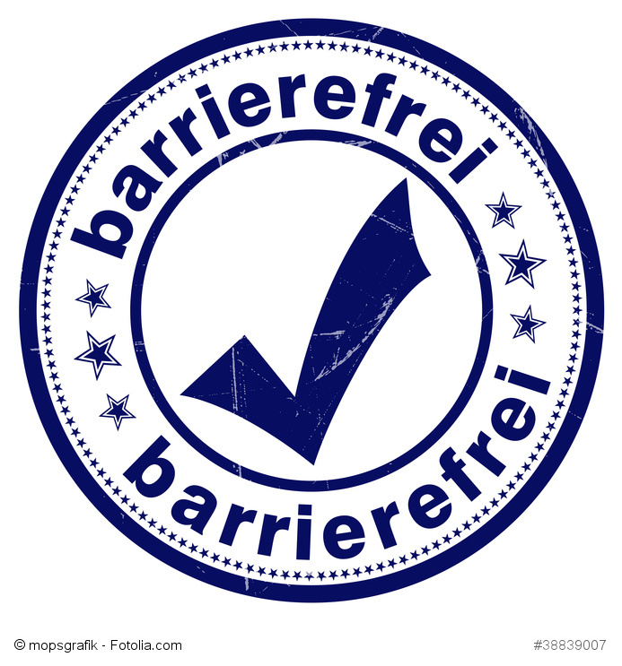 Stempel für Barrierefreiheit