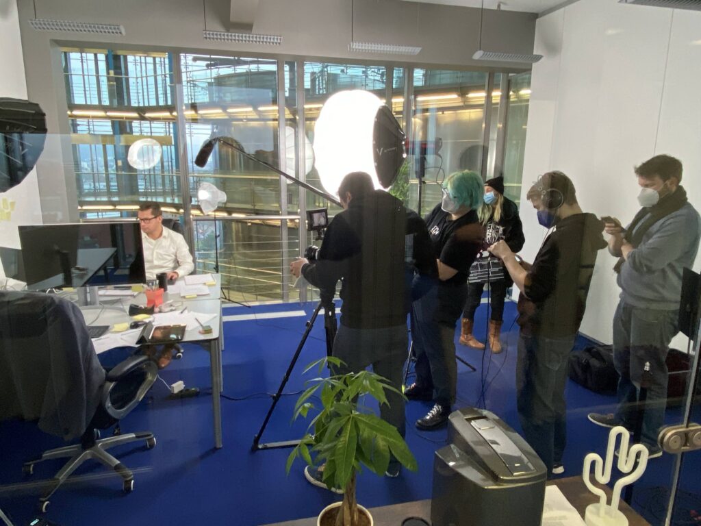 Behind the scenes at the webPDF film shoot