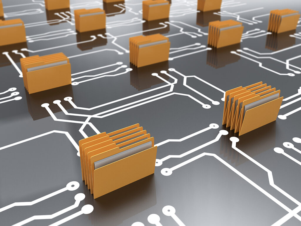 Structured digital archiving folders