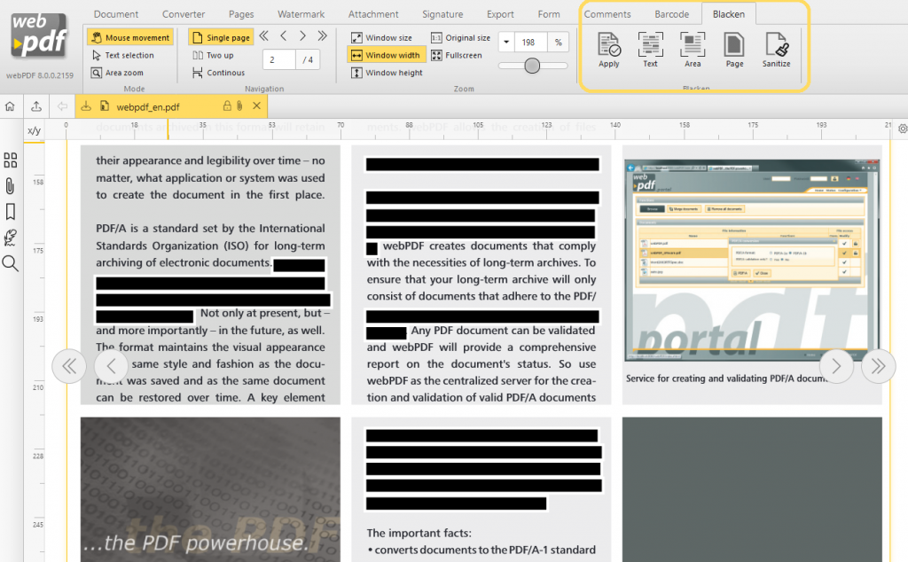 Redact confidential content