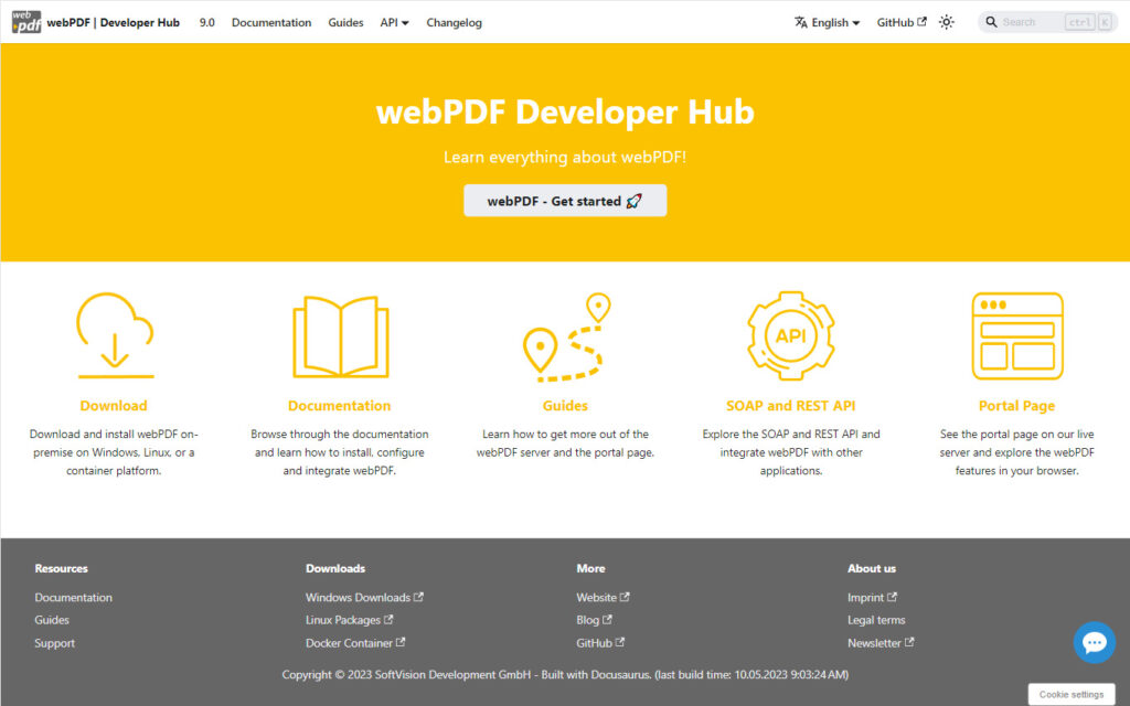 webPDF Developer Hub